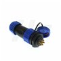 Hangton HE21 Connecteur d'alimentation 7 broches étanche pour l'aviation câble circulaire et prise de montage sur panneau pour L