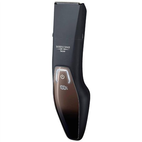 Beurer HR 4000 Tondeuse à barbe | 4 embouts pour la coupe et le rasage | Lame en acier inoxydable revêtue de titane | Batterie L