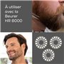 Beurer HR 8000 Lames de rasage, pour une utilisation avec le rasoir rotatif HR 8000, trois têtes de rasage à double anneau de ha