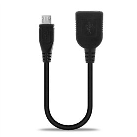 subtel Câble OTG pour Tablette Compatible avec Adaptateur Micro USB Câble USB on The Go PVC Connecteur Noir