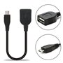 subtel Câble OTG pour Tablette Compatible avec Adaptateur Micro USB Câble USB on The Go PVC Connecteur Noir, périphériques USB