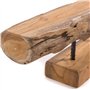 DESIGN DELIGHTS Chandelier Lumio | Acajou, 62x17x10 cm (LxHxP) | Bougeoir Rustique, Tableau pour Bougies, Sculpture en Bois, Tro