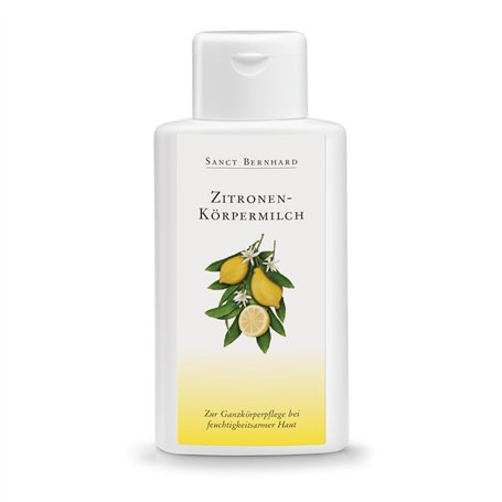 Sanct Bernhard Lait corporel au citron avec des facteurs d'hydratation naturels 250 ml