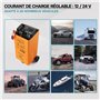 WilTec Chargeur de Batterie Boost 430 – 12 V et 24 V – Chargement de Moto Voiture Auto Véhicule Chantier – Chargement Rapide, Ch