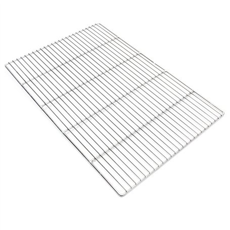Wiltec Grille de barbecue Carrée en Acier fin 60 x 40 cm Barbecue boule et Barbecue rond Grillade Terrasse Jardin Plancha Viande