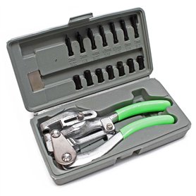 Pince emporte pièces Découpe pour carrosserie Coffret de 16pcs. Estampage Perforation de tôle