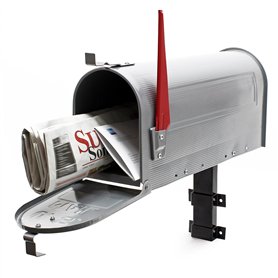 Wiltec Kit Boîte aux lettres américaine et support mural