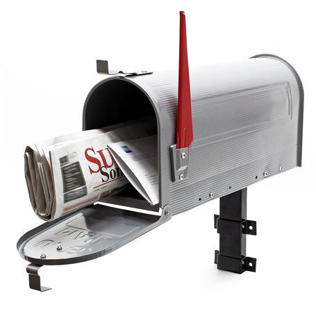 Wiltec Kit Boîte aux lettres américaine et support mural