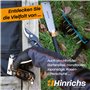 Hinrichs Secateur de Jardin en set - Cisailles à Haies avec Sac de Ceinture & Gants - Ciseaux pour Branches Racines Fleurs - Sec