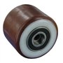 Rollentechnik Roulette en polyuréthane pour transpalette 82 x 90 mm Longueur d'encastrement 90 mm Alésage : 25 mm