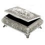 silberkanne Boîte à Bijoux Filigran Rose L 12 cm Plaqué Argent