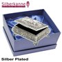 silberkanne Boîte à Bijoux Filigran Rose L 12 cm Plaqué Argent