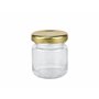 MamboCat Lot de 100 bocaux ronds de 53 ml avec couvercle doré TO 43 avec livret de recettes Diamant Gelierzauber (français non g
