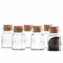 Lot de 6 pots à épices Mambocat - Volume de 150 ml - Pots en verre réutilisables avec bouchon en liège - Verre rond de qualité -