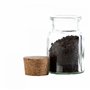 Lot de 6 pots à épices Mambocat - Volume de 150 ml - Pots en verre réutilisables avec bouchon en liège - Verre rond de qualité -