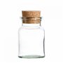 Lot de 6 pots à épices Mambocat - Volume de 150 ml - Pots en verre réutilisables avec bouchon en liège - Verre rond de qualité -
