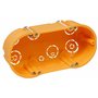 MC POWER 1534667 Boîte murale double avec vis Orange 143 x 48 mm