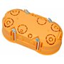 MC POWER 1534667 Boîte murale double avec vis Orange 143 x 48 mm