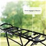 Schoberg Bicycle Pannier Rack Rear Aluminium | Adjustable for 24, 26, 28 Men and Women Bicycle Universal Mounting Set Black Char