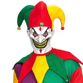 NET TOYS Panoplie déguisement coloré avec Chapeau bouffon & col - Joli Costume Unisexe guignol & Fou du Roi - Convient Parfaitem