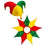NET TOYS Panoplie déguisement coloré avec Chapeau bouffon & col - Joli Costume Unisexe guignol & Fou du Roi - Convient Parfaitem