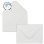 Lot de 20 cartes pliantes avec enveloppes plus grandes que le format B6 – Cartes d'invitation vierges – Cartes d'invitation blan