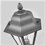 Lindby Luminaire extérieur Edana en Noir Aluminium (1 lampe,à E27), Borne lumineuse, borne luminaire pour socle