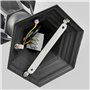 Lindby Luminaire extérieur Edana en Noir Aluminium (1 lampe,à E27), Borne lumineuse, borne luminaire pour socle