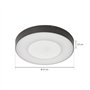 LED Plafonnier extérieur Sora (Moderne) en Gris Aluminium (1 lampe,à), Luminaire d’extérieur pour le jardin, la terrasse, balcon