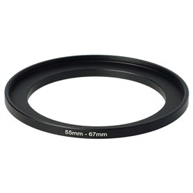 vhbw Bague d'adaptation de Filtre Step-Up de 55 mm vers 67 mm pour Objectif d'appareil Photo - Adaptateur
