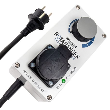 Régulateur de vitesse électronique - 230V jusqu'à 2400 Watt | Bayerwald RotaRanger | Régler en continu la vitesse de rotation de