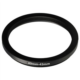 vhbw Bague d'adaptation de Filtre Step-Down de 49 mm vers 43 mm pour Objectif d'appareil Photo - Réducteur