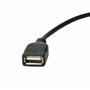 vhbw Câble audio voiture compatible avec VW Touareg, Touran - Adaptateur USB, 37,1 cm, noir