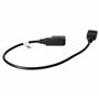 vhbw Câble audio voiture compatible avec VW Touareg, Touran - Adaptateur USB, 37,1 cm, noir