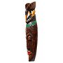Wogeka - Masque mural Batik ethno de 50 cm - Style africain en bois comme idée cadeau pour décoration d'anniversaire de Noël - s