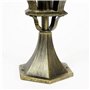 Luminaire de chemin en aluminium et verre doré antique IP23 pour terrasse jardin 50,5 cm petit E27 Lanterne rustique style maiso
