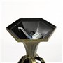 Luminaire de chemin en aluminium et verre doré antique IP23 pour terrasse jardin 50,5 cm petit E27 Lanterne rustique style maiso