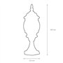 Luminaire de chemin en aluminium et verre doré antique IP23 pour terrasse jardin 50,5 cm petit E27 Lanterne rustique style maiso