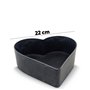 Matches21 Pot de fleurs en forme de cœur résistant aux intempéries pour l'extérieur – Grand bol décoratif noir marbré comme bac 