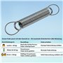 Montafox Ressort Susspension Acier 150 kg Crochet Hamac Chaise Suspendu Corde Sécurité Deux Mousquetons