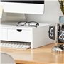 SoBuy BBF03-W Support de Moniteur Écran ergonomique Support pour Écran d'ordinateur Universal, ordinateur portable ou écran TV R