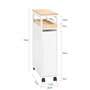 SoBuy Étagère de Niche à roulettes en Bois Meuble de Rangement Cuisine Salle de Bain Chariot Placard Alcôve Chariot de Service -