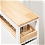 SoBuy Étagère de Niche à roulettes en Bois Meuble de Rangement Cuisine Salle de Bain Chariot Placard Alcôve Chariot de Service -