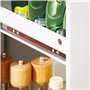 SoBuy Étagère de Niche à roulettes en Bois Meuble de Rangement Cuisine Salle de Bain Chariot Placard Alcôve Chariot de Service -