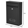 Boîte aux lettres Classic A5 en acier galvanisé revêtu par pulvérisation Anthracite