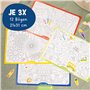 Papierdrachen Ausmal - Lot de 12 sets de table pour la rentrée scolaire - Avec 4 motifs différents - En papier de qualité supéri