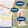 Papierdrachen Ausmal - Lot de 12 sets de table pour la rentrée scolaire - Avec 4 motifs différents - En papier de qualité supéri