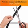 Scratch Autocollant Double Face Extra Fort 8m Noir | Rouleau Adhesive à Crochets et à Boucles | Ruban Adhésif Puissant Bande Mou