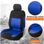 upgrade4cars Housses de Siège de Voiture Avant Universelle Noir Bleu | Housse de Sieges Auto Universel pour Conducteur et Passag