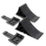 WilTec Kit Béquille de remorque avec 10 pièces – Roue Jockey, Support, Borne de Serrage, Cales de Roue – Capacité Jusqu’à 362 kg